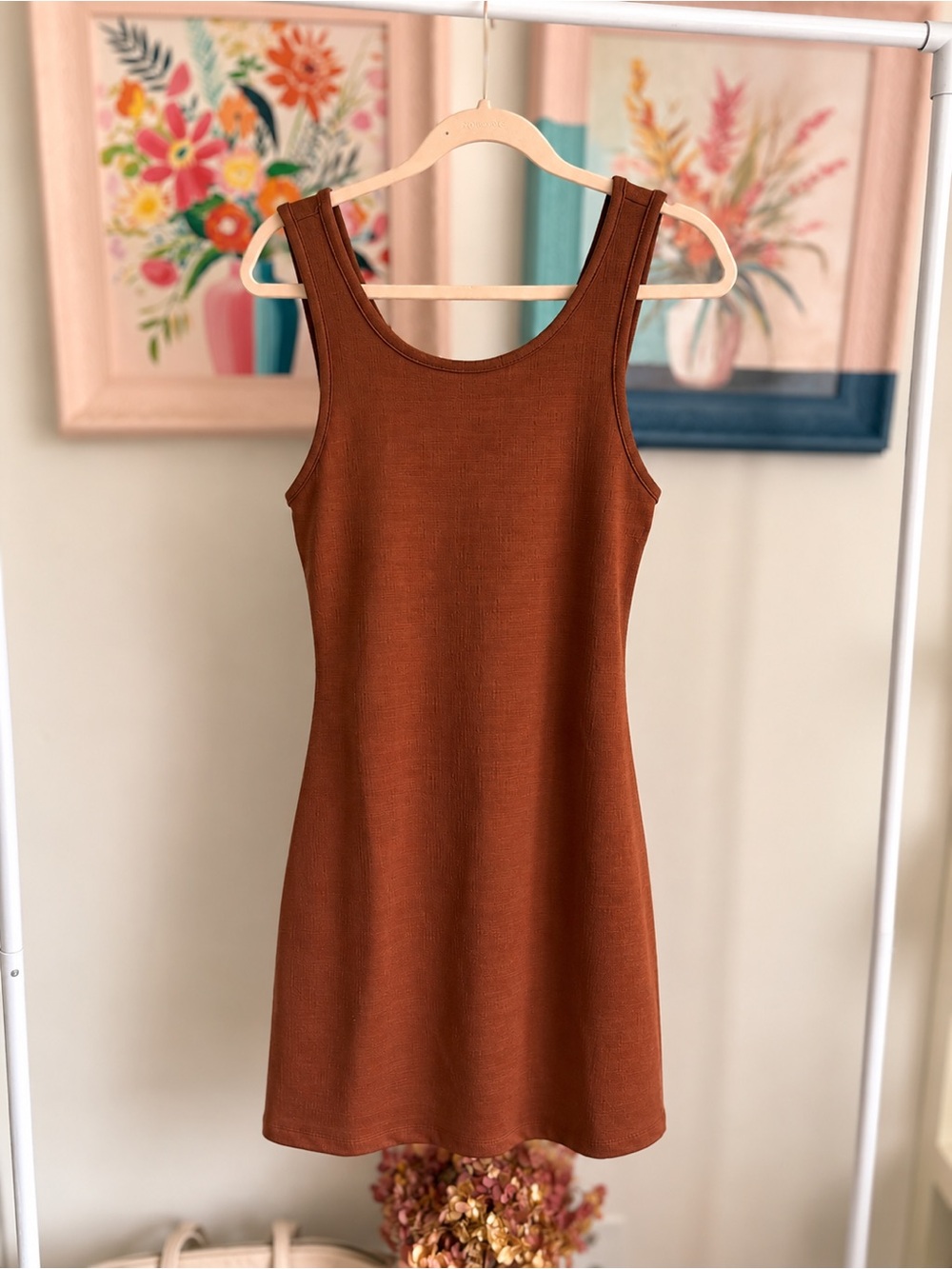 Roxy Sleeveless tank dress — Rust Brown